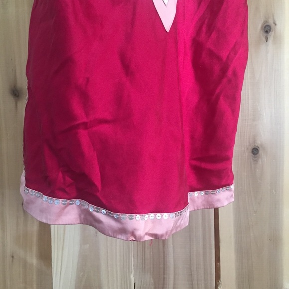 Red Pink sexy Silk blend embellished camisole tank - Picture 4 of 8